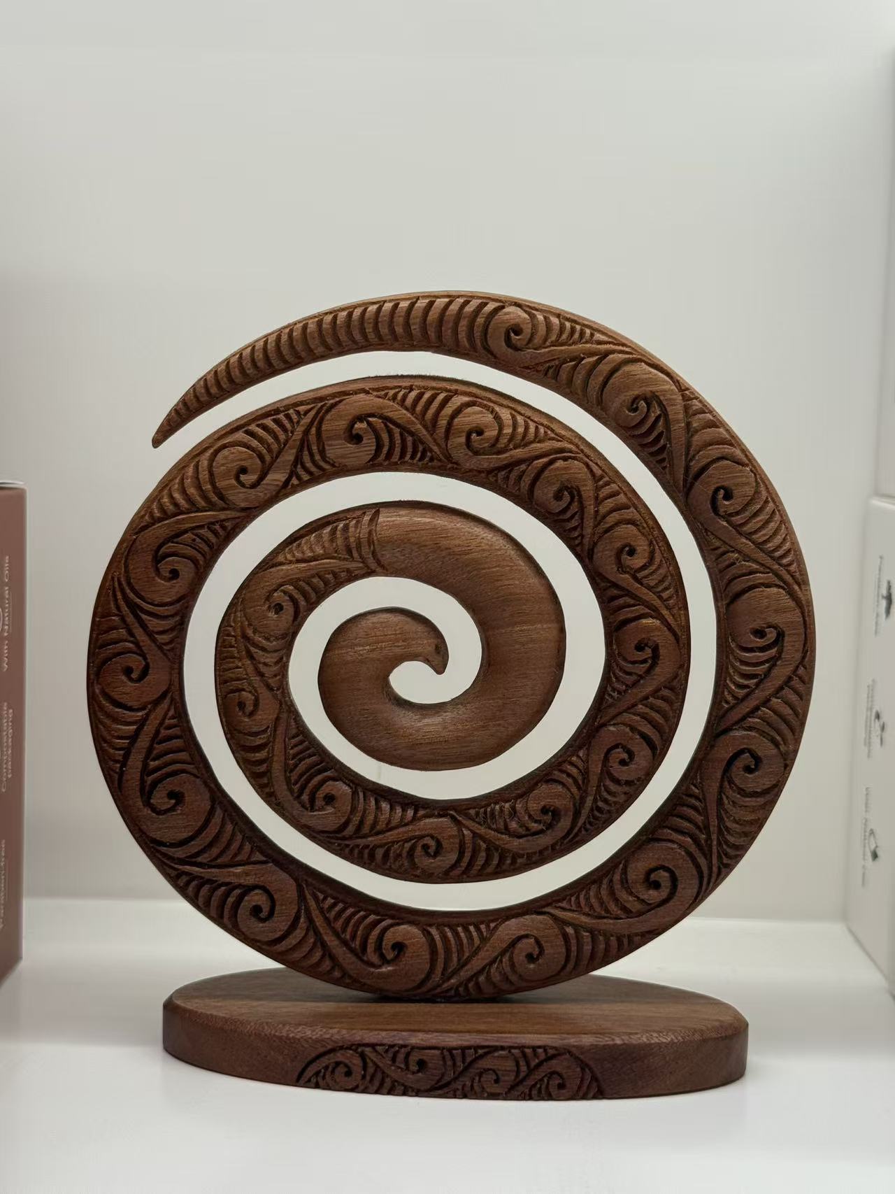 Dale Aquar Us Wood Koru On Base 130mm