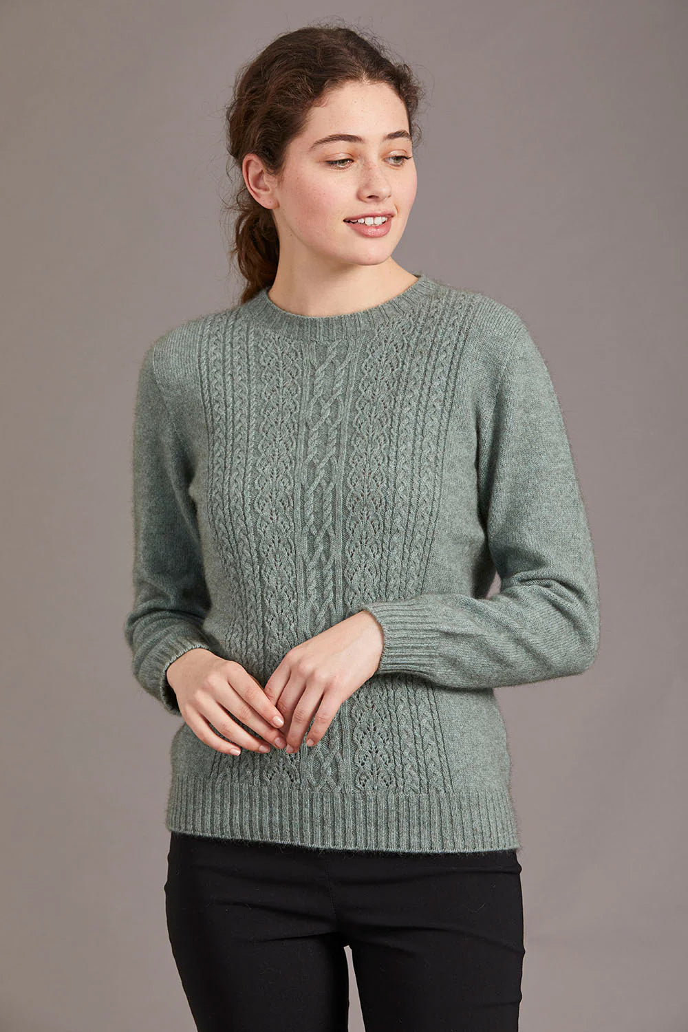 Crew Neck with Lace Detail