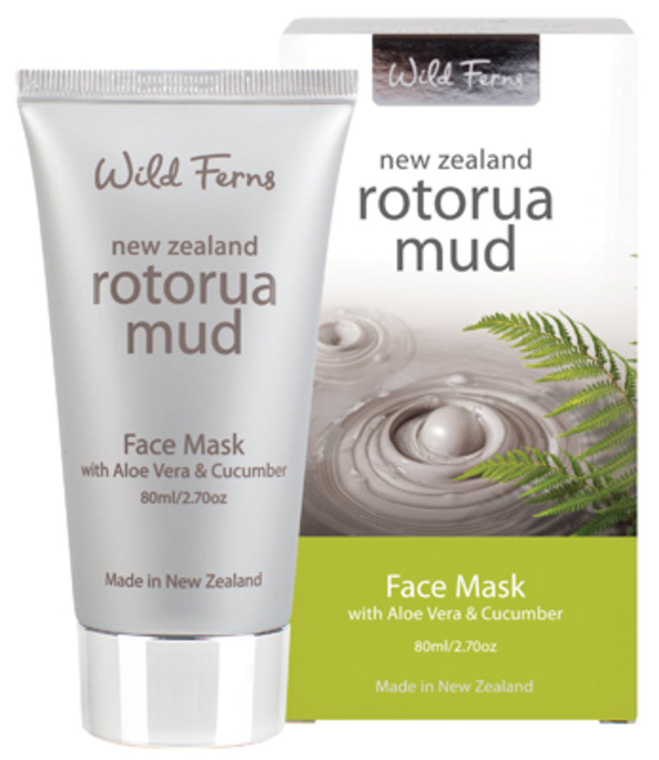 Rotorua Mud Face Mask with Aloe Vera and Cucumber, 80ml