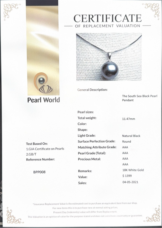 The South Sea Black Pearl Pendant
