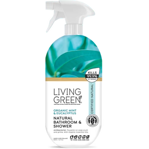 Living Green Bathroom and Shower Cleaner, Organic Eucalyptus and Mint.