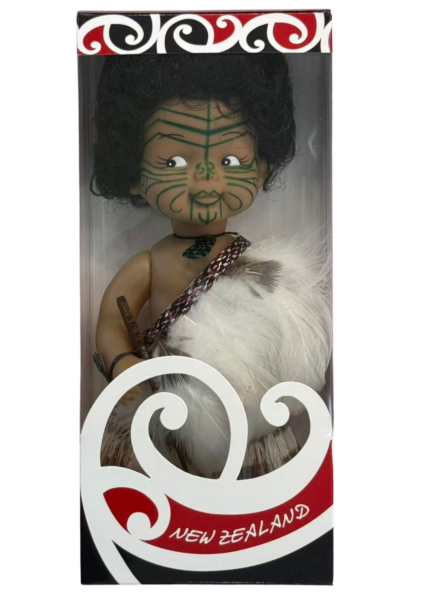 Warrior FFeath Cloak Maori Warrior Doll 20cm