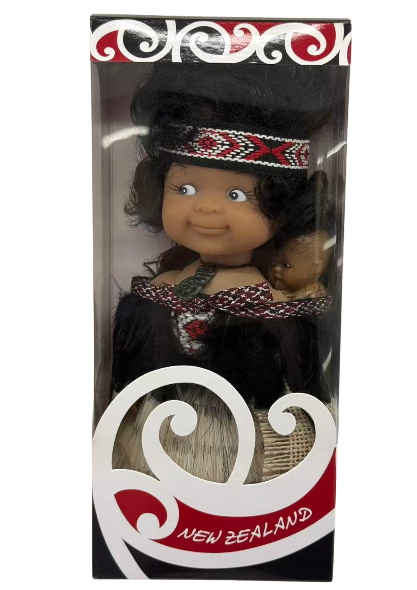 Maori Doll Wahine FF Cloak Piupie Baby 20cm