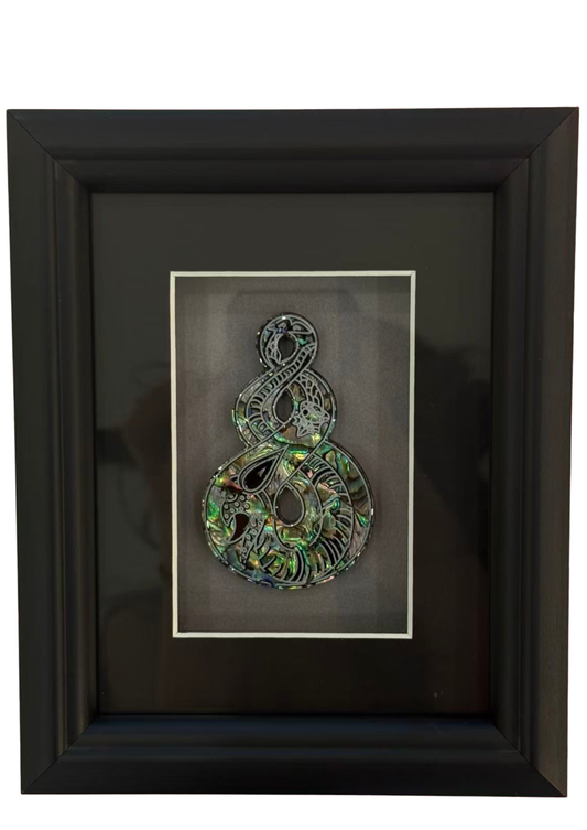 Dale Aquar Us Framed Paua Carving Twist