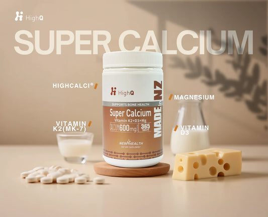 HighQ Super Calcium 600mg with Vitamin K2 + D3 + Mg Tablets 365