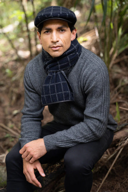 Possum Merino Check Scarf