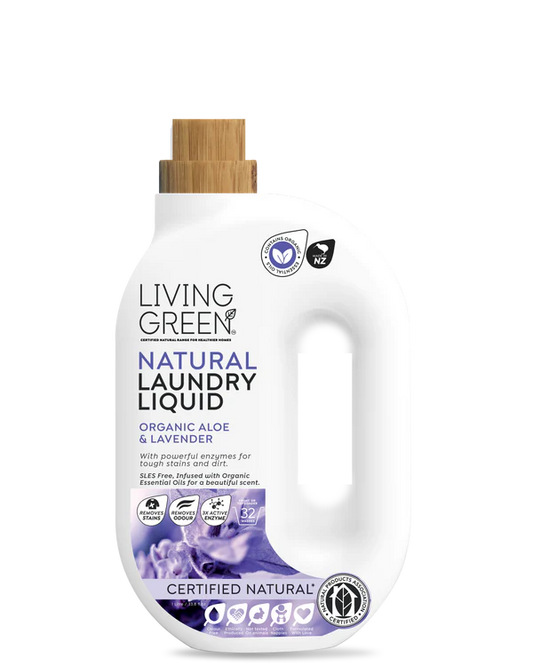 Living Green Laundry Liquid Organic Lavender and Aloe Vera 1L