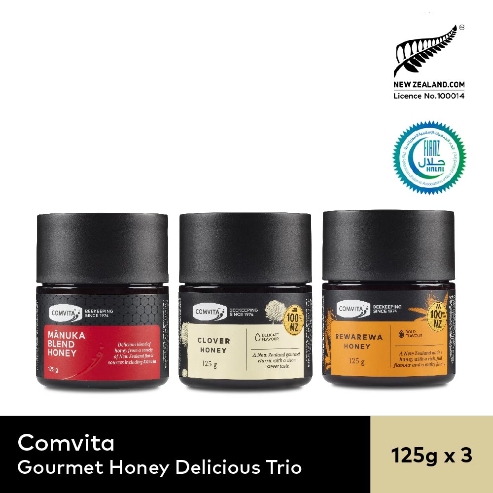 Comvita Gourmet Honey Delicious Trio 125g x 3