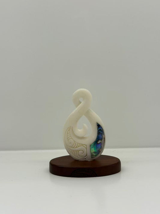 Dale Aquar Us Wood/Bone Twist Base With Paua Shell 58x6mm