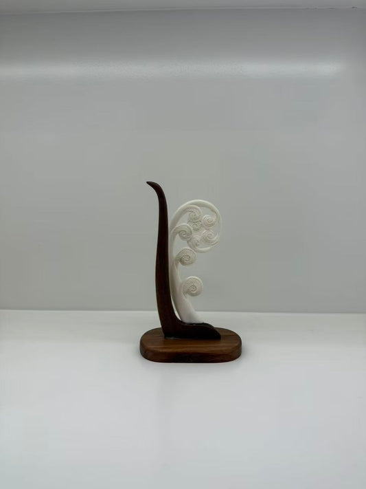 Dale Aquar Us Wood/Bone Fern Frond 80x40x7mm