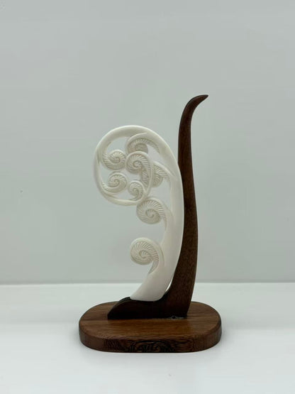 Dale Aquar Us Wood/Bone Fern Frond 80x40x7mm