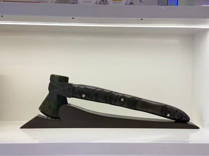Dale Aquar Us Large Carved Axe With Green Stone