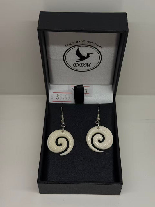 Dale Aquar Us Bone Koru Earring