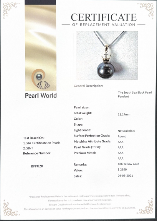 The South Sea Black Pearl Pendant