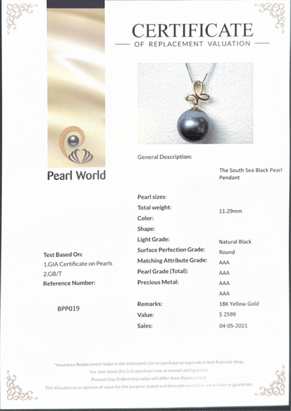 The South Sea Black Pearl Pendant
