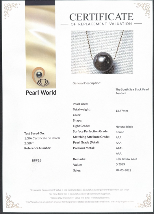 The South Sea Black Pearl Pendant