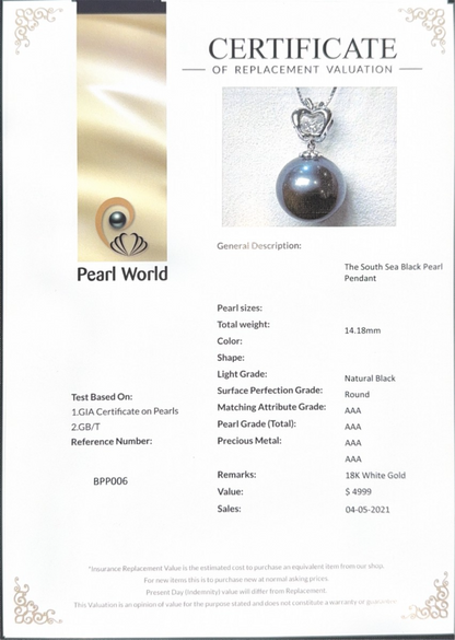 The South Sea Black Pearl Pendant