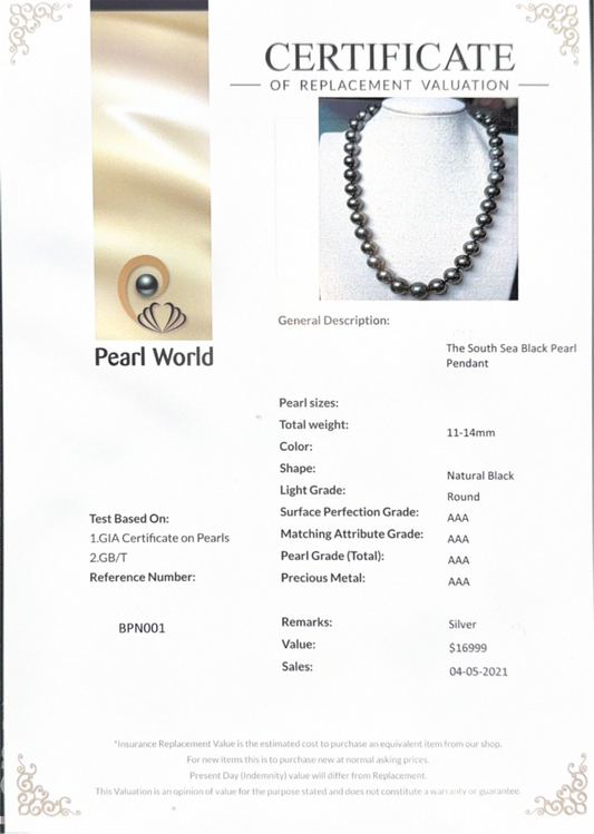 The South Sea Black Pearl Necklace