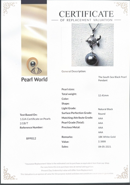 The South Sea Black Pearl Pendant