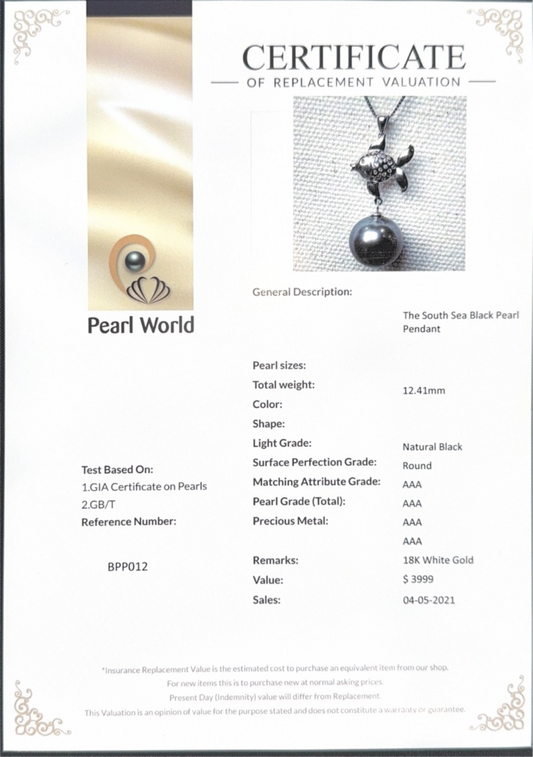 The South Sea Black Pearl Pendant