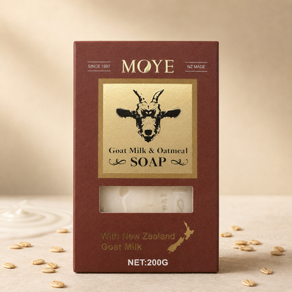 Moye Goat Milk and Oatmeal Soap 200g front packaging