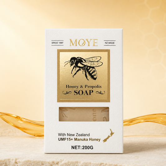 Moye Honey and Propolis Soap 200g front packaging