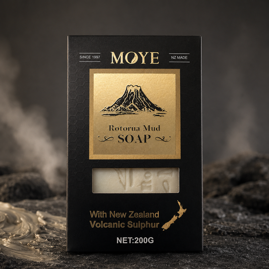 Moye Rotorua Mud Soap 200g front packaging