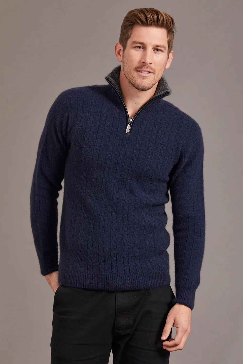 Cable Jersey wth Contrast Trim